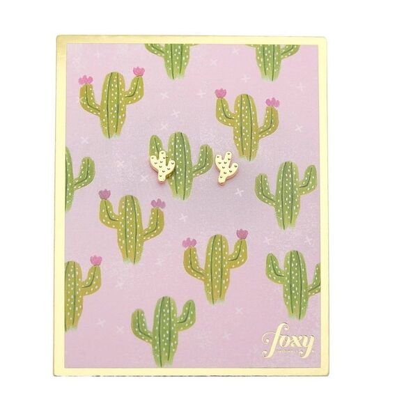 Foxy Originals Cactus Earrings in Gold (E2) - Picture 2 of 6